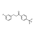 结构式 CAS# 898767-44-7, 3-(3-氟苯基)-1-[4-(三氟甲基)苯基]-1-丙酮