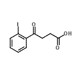 structure of CAS# 898767-49-2, 4-(2-Iodophenyl)-4-oxobutanoic acid;4-(2-Iodophenyl)-4-oxobutyric acid