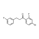结构式 CAS# 898767-55-0, 1-(4-氯-2-氟苯基)-3-(3-氟苯基)-1-丙酮
