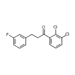 结构式 CAS# 898767-57-2, 1-(2,3-二氯苯基)-3-(3-氟苯基)-1-丙酮
