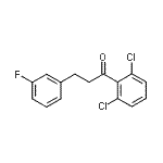 结构式 CAS# 898767-75-4, 1-(2,6-二氯苯基)-3-(3-氟苯基)-1-丙酮