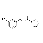 结构式 CAS# 898768-36-0, 1-环戊基-3-(3-甲基苯基)-1-丙酮
