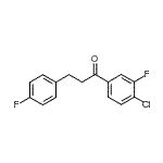 structure of CAS# 898768-46-2, 1-(4-Chloro-3-fluorophenyl)-3-(4-fluorophenyl)-1-propanone;4'-Chloro-3'-fluoro-3-(4-fluorophenyl)propiophenone