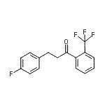 structure of CAS# 898768-56-4, 3-(4-Fluorophenyl)-1-[2-(trifluoromethyl)phenyl]-1-propanone;3-(4-fluorophenyl)-2'-trifluoromethylpropiophenone