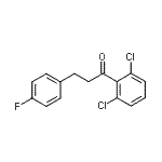 结构式 CAS# 898768-84-8, 1-(2,6-二氯苯基)-3-(4-氟苯基)-1-丙酮