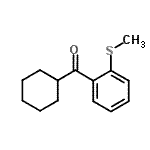structure of CAS# 898769-03-4, Cyclohexyl[2-(methylsulfanyl)phenyl]methanone;Cyclohexyl 2-thiomethylphenyl ketone;MFCD03841348