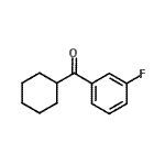 structure of CAS# 898769-09-0, Cyclohexyl(3-fluorophenyl)methanone;Cyclohexyl 3-fluorophenyl ketone