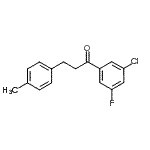 structure of CAS# 898769-13-6, 1-(3-Chloro-5-fluorophenyl)-3-(4-methylphenyl)-1-propanone;3'-chloro-5'-fluoro-3-(4-methylphenyl)propiophenone