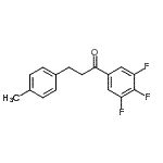 structure of CAS# 898769-43-2, 3-(4-Methylphenyl)-1-(3,4,5-trifluorophenyl)-1-propanone;3-(4-methylphenyl)-3',4',5'-trifluoropropiophenone