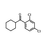 structure of CAS# 898769-45-4, Cyclohexyl(2,4-dichlorophenyl)methanone;Cyclohexyl 2,4-dichlorophenyl ketone