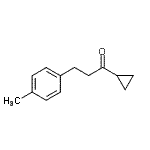 structure of CAS# 898769-49-8, 1-Cyclopropyl-3-(4-methylphenyl)-1-propanone;Cyclopropyl 2-(4-methylphenyl)ethyl ketone;MFCD03843040