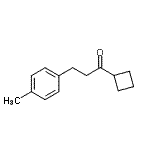 structure of CAS# 898769-52-3, 1-Cyclobutyl-3-(4-methylphenyl)-1-propanone;Cyclobutyl 2-(4-methylphenyl)ethyl ketone;MFCD03843041