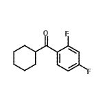 structure of CAS# 898769-54-5, Cyclohexyl(2,4-difluorophenyl)methanone;cyclohexyl 2,4-difluorophenyl ketone