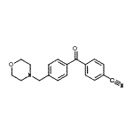 结构式 CAS# 898769-78-3, 4-[4-(4-吗啉基甲基)苯甲酰基]苯甲腈