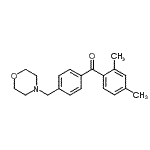结构式 CAS# 898770-05-3, (2,4-二甲基苯基)[4-(4-吗啉基甲基)苯基]甲酮