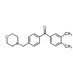 structure of CAS# 898770-14-4, (3,4-Dimethylphenyl)[4-(4-morpholinylmethyl)phenyl]methanone;3,4-dimethyl-4'-morpholinomethyl benzophenone