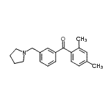 structure of CAS# 898770-37-1, (2,4-Dimethylphenyl)[3-(1-pyrrolidinylmethyl)phenyl]methanone;2,4-dimethyl-3'-pyrrolidinomethyl benzophenone
