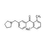 structure of CAS# 898770-43-9, (2,6-Dimethylphenyl)[3-(1-pyrrolidinylmethyl)phenyl]methanone;2,6-dimethyl-3'-pyrrolidinomethyl benzophenone