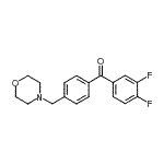 结构式 CAS# 898770-67-7, (3,4-二氟苯基)[4-(4-吗啉基甲基)苯基]甲酮