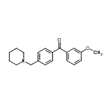 结构式 CAS# 898771-01-2, (3-甲氧基苯基)[4-(1-哌啶基甲基)苯基]甲酮