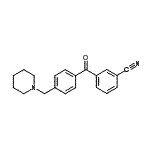 structure of CAS# 898771-08-9, 3-[4-(1-Piperidinylmethyl)benzoyl]benzonitrile;3-cyano-4'-piperidinomethyl benzophenone