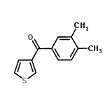 structure of CAS# 898771-09-0, (3,4-Dimethylphenyl)(3-thienyl)methanone;3-(3,4-Dimethylbenzoyl)thiophene