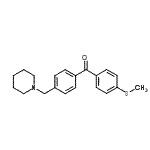 structure of CAS# 898771-26-1, [4-(Methylsulfanyl)phenyl][4-(1-piperidinylmethyl)phenyl]methanone;4-piperidinomethyl-4'-thiomethylbenzophenone