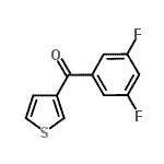 structure of CAS# 898771-64-7, (3,5-Difluorophenyl)(3-thienyl)methanone;3-(3,5-Difluorobenzoyl)thiophene