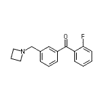 structure of CAS# 898771-89-6, [3-(1-Azetidinylmethyl)phenyl](2-fluorophenyl)methanone;3'-azetidinomethyl-2-fluorobenzophenone