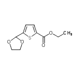 结构式 CAS# 898772-08-2, 乙基5-(1,3-二氧戊环-2-基)-2-噻吩羧酸酯