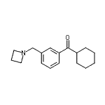 structure of CAS# 898772-42-4, [3-(1-Azetidinylmethyl)phenyl](cyclohexyl)methanone;3-(azetidinomethyl)phenyl cyclohexyl ketone