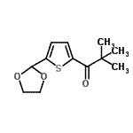 结构式 CAS# 898772-82-2, 1-[5-(1,3-二氧戊环-2-基)-2-噻吩基]-2,2-二甲基-1-丙酮