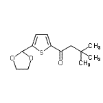 结构式 CAS# 898772-86-6, 1-[5-(1,3-二氧戊环-2-基)-2-噻吩基]-3,3-二甲基-1-丁酮