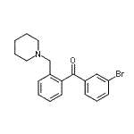 结构式 CAS# 898773-03-0, (3-溴苯基)[2-(1-哌啶基甲基)苯基]甲酮