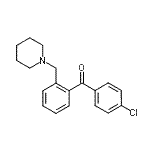 structure of CAS# 898773-12-1, (4-Chlorophenyl)[2-(1-piperidinylmethyl)phenyl]methanone;4'-Chloro-2-piperidinomethyl benzophenone