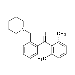 structure of CAS# 898773-30-3, (2,6-Dimethylphenyl)[2-(1-piperidinylmethyl)phenyl]methanone;2,6-Dimethyl-2'-piperidinomethyl benzophenone