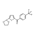 structure of CAS# 898773-32-5, [5-(1,3-Dioxolan-2-yl)-2-thienyl][4-(trifluoromethyl)phenyl]methanone;5-(1,3-Dioxolan-2-yl)-2-(4-trifluoromethylbenzoyl)thiophene