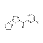 structure of CAS# 898773-47-2, (3-Chlorophenyl)[5-(1,3-dioxolan-2-yl)-2-thienyl]methanone;2-(3-Chlororobenzoyl)-5-(1,3-Dioxolan-2-yl)thiophene