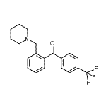 structure of CAS# 898773-55-2, [2-(1-Piperidinylmethyl)phenyl][4-(trifluoromethyl)phenyl]methanone;2-Piperidinomethyl-4'-trifluoromethylbenzophenone