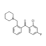 结构式 CAS# 898773-59-6, (2-氯-4-氟苯基)[2-(1-哌啶基甲基)苯基]甲酮