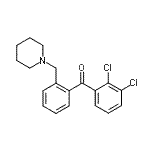 structure of CAS# 898773-65-4, (2,3-Dichlorophenyl)[2-(1-piperidinylmethyl)phenyl]methanone;2,3-Dichloro-2'-piperidinomethyl benzophenone