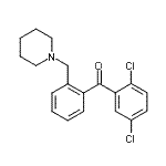 structure of CAS# 898773-69-8, (2,5-Dichlorophenyl)[2-(1-piperidinylmethyl)phenyl]methanone;2,5-dichloro-2'-piperidinomethyl benzophenone