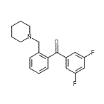 结构式 CAS# 898773-79-0, (3,5-二氟苯基)[2-(1-哌啶基甲基)苯基]甲酮