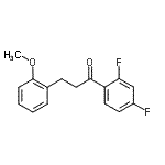 结构式 CAS# 898774-10-2, 1-(2,4-二氟苯基)-3-(2-甲氧基苯基)-1-丙酮