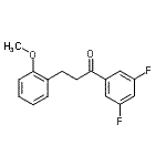 structure of CAS# 898774-16-8, 1-(3,5-Difluorophenyl)-3-(2-methoxyphenyl)-1-propanone;3',5'-difluoro-3-(2-methoxyphenyl)propiophenone