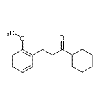 结构式 CAS# 898774-34-0, 1-环己基-3-(2-甲氧基苯基)-1-丙酮