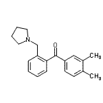 structure of CAS# 898774-65-7, (3,4-Dimethylphenyl)[2-(1-pyrrolidinylmethyl)phenyl]methanone;3',4'-dimethyl-2-pyrrolidinomethyl benzophenone