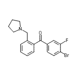 结构式 CAS# 898774-69-1, (4-溴-3-氟苯基)[2-(1-吡咯烷基甲基)苯基]甲酮