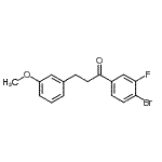 structure of CAS# 898774-86-2, 1-(4-Bromo-3-fluorophenyl)-3-(3-methoxyphenyl)-1-propanone;4'-bromo-3'-fluoro-3-(3-methoxyphenyl)propiophenone