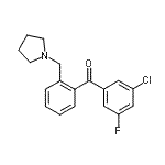 structure of CAS# 898774-89-5, (3-Chloro-5-fluorophenyl)[2-(1-pyrrolidinylmethyl)phenyl]methanone;3-chloro-5-fluoro-2'-pyrrolidinomethyl benzophenone